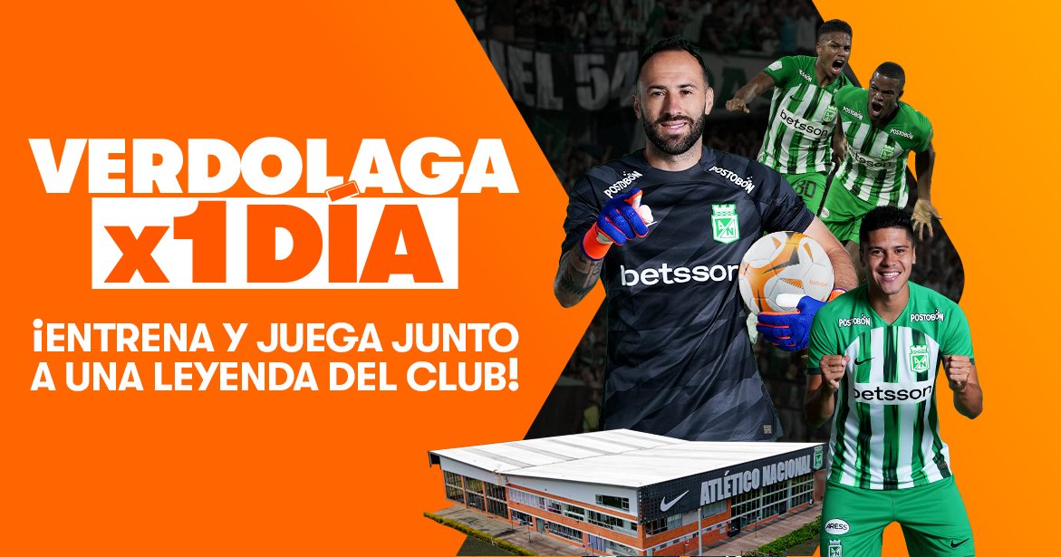 Juega por un dia como profesional del futbol colombiano - verdolaga x un dia - Betsson y atlético Nacional